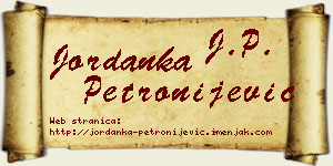Jordanka Petronijević vizit kartica